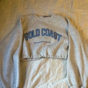 ADIKA crewneck with sinch in waist cropped size MED